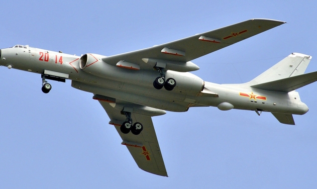 Chinese Navy Debuts Latest Long Ranger Bomber H-6J in South China Sea Drill