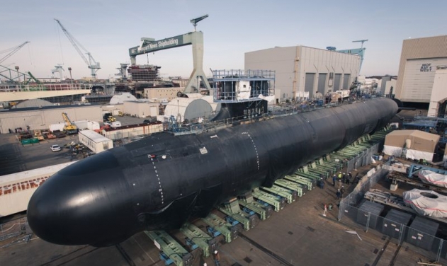 Huntington Ingalls Launches Delaware Virginia-class Nuclear Submarine
