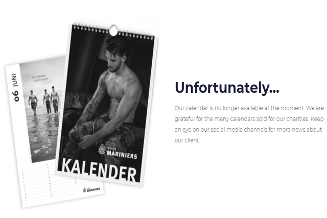 Calendar Featuring Half Naked Dutch Marines Earns 100,000 Euros in Sales