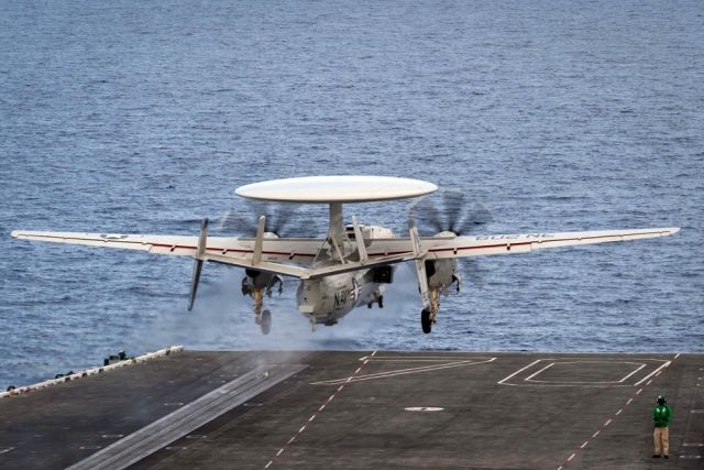 U.S. Navy Divers Salvage Sunken E-2D Aircraft