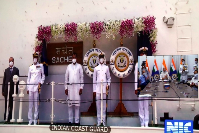 India Commissions Coast Guard Ship, Interceptor Boats 