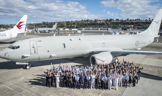 Boeing Rolls Out First Australian Air Force P-8A Poseidon Aircraft