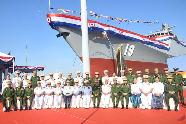 Myanmar Navy Launches “King Thalun” its Largest Locally-built Frigate