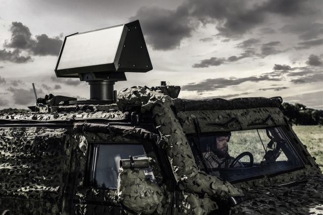 Saab's Giraffe 1X Radar Installed on Supacat Jackal Vehicle Debuts at DSEI-2019