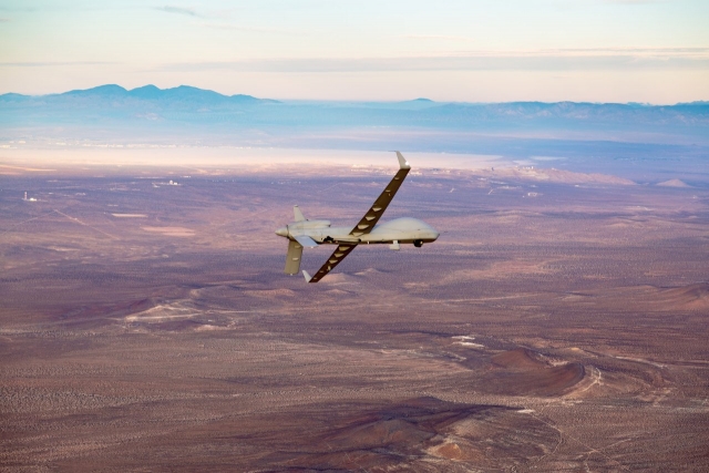 GA-ASI Demos Multi-Domain Operations Using Gray Eagle ER Drone