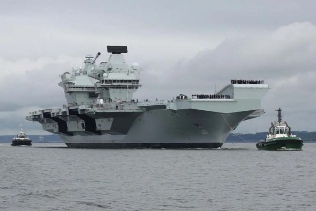 British Queen Elizabeth Aircraft Carrier Returns to Home Port After Unscheduled Repairs