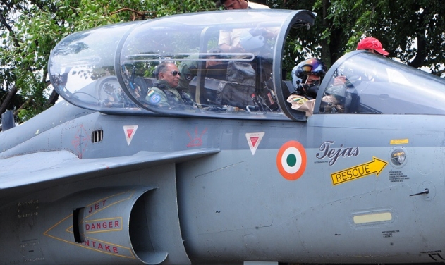 HAL Chairman Co-pilots LCA Tejas, Experiences Simulated Missile Launch