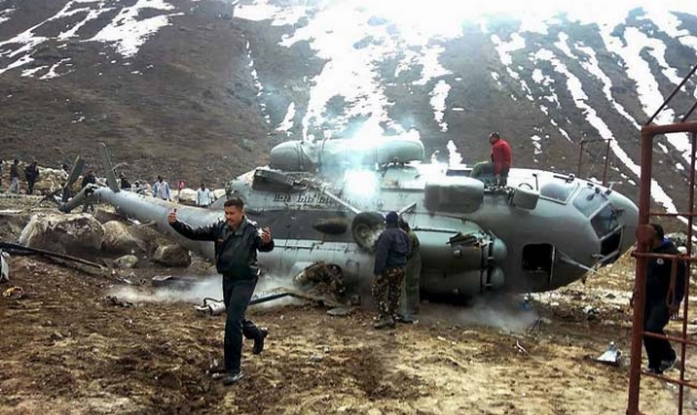 IAF Mi-17V5 Cargo Chopper Catches Fire, Crash Lands Killing One