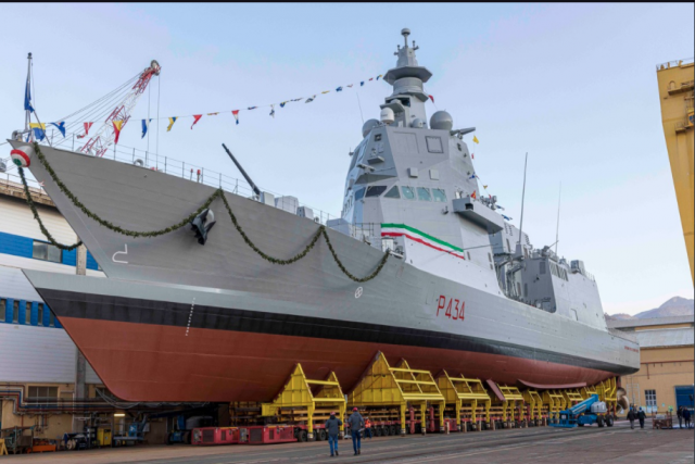 Fincantieri Launches Fourth Multipurpose Offshore Patrol Ship for Italian Navy