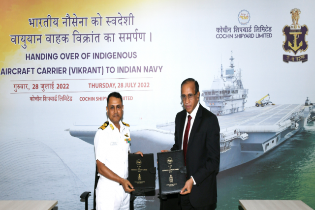 Aircraft Carrier 'Vikrant' Handed Over to Indian Navy