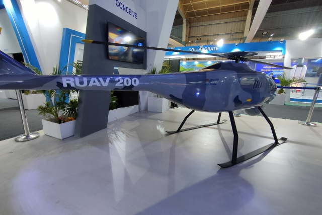 HAL's Displays RUAV Drone Concept for High-Altitude Cargo Delivery