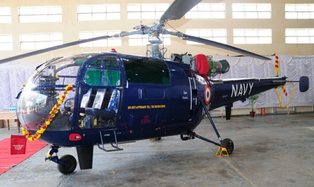 HAL Hands Over First Of Eight Chetak Choppers To Indian Navy
