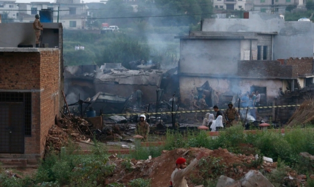 Pak Military Aircraft Crashes Into Residential Area, 17 Killed 