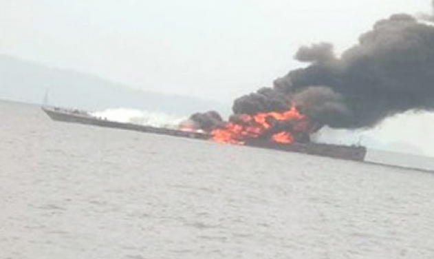 Indonesian Navy’s Missile Boat Sinks after Catching Fire 