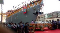 Indian Navy’s Fourth Anti-Submarine Warfare Corvette Launched