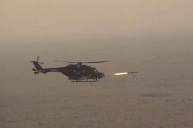 India’s Advanced Light Helicopter Fires Helina, Dhruvastra Missile Systems