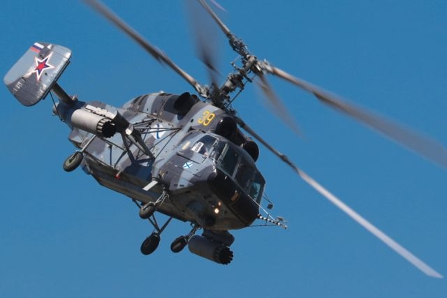 Russian Ka-29 Helicopter Shot Down by Ukrainian Missile Mounted on Drone Boat