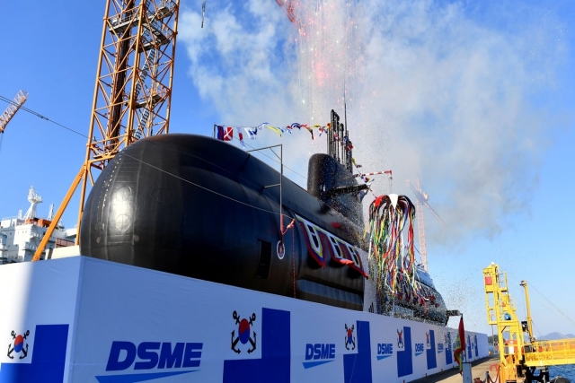 South Korea Launches Navy’s 2nd KSS III Submarine 