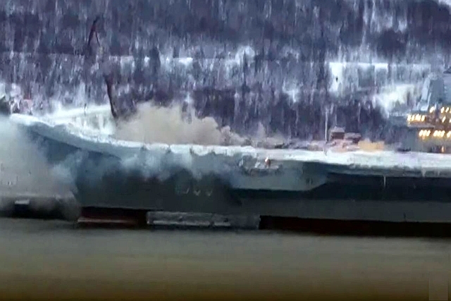 Stray fire Causes $1.52 billion Worth Damage to Russian Aircraft Carrier