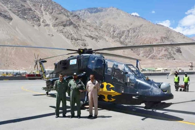 Two HAL Light Combat Helicopters Deployed by IAF in Ladakh