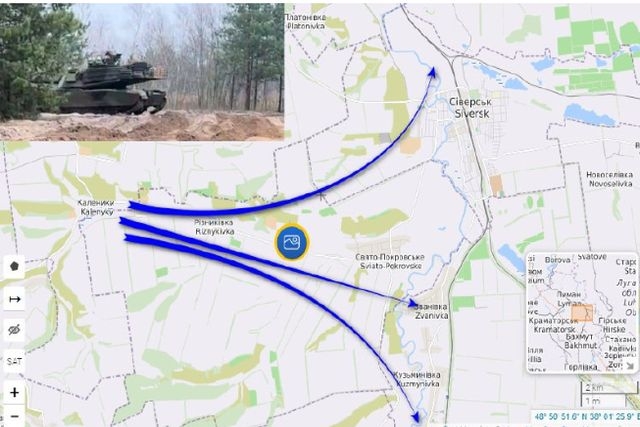 M1A1 Abrams Tank Spotted on the March in Ukraine