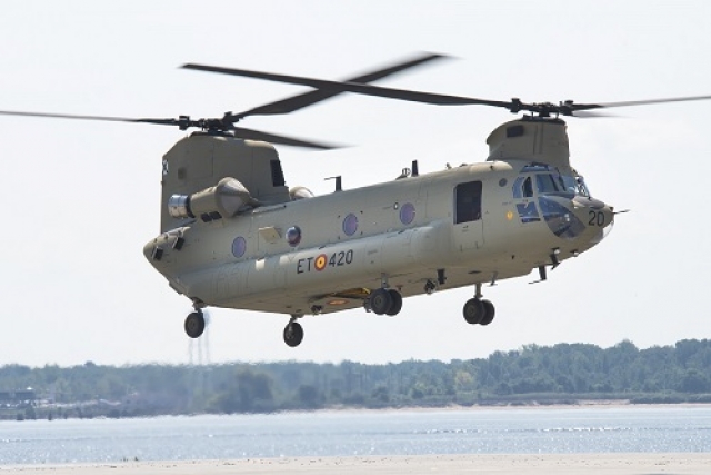 Spanish Army Receives First Modernized Chinook Helicopter