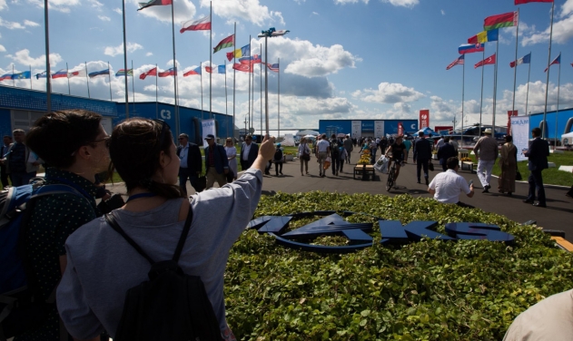 Demo Flights of MiG-35, Su-30SM, YAK-130 for Prospective Customers during MAKS-2019