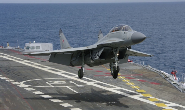 Russian MiG-29K Jet Crashes After Take-off From Admiral Kuznetsov, Pilot Safe