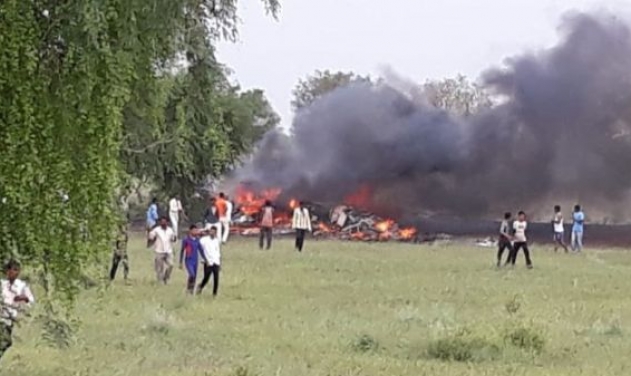 IAF MiG-27 Fighter Aircraft Crashes In Jodhpur Due To Technical Glitch