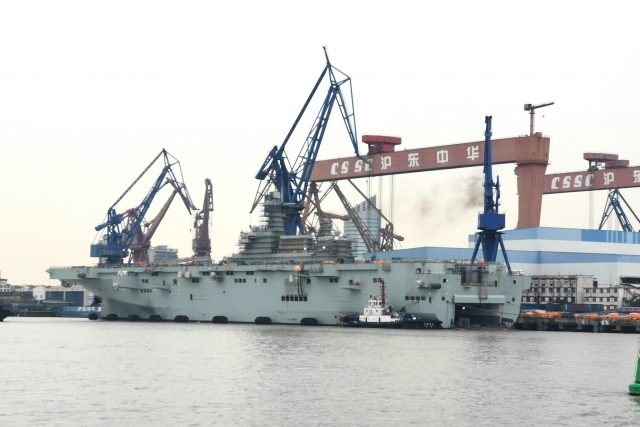 China’s Type 075 LHD Undergoes Main Engine Ignition Test