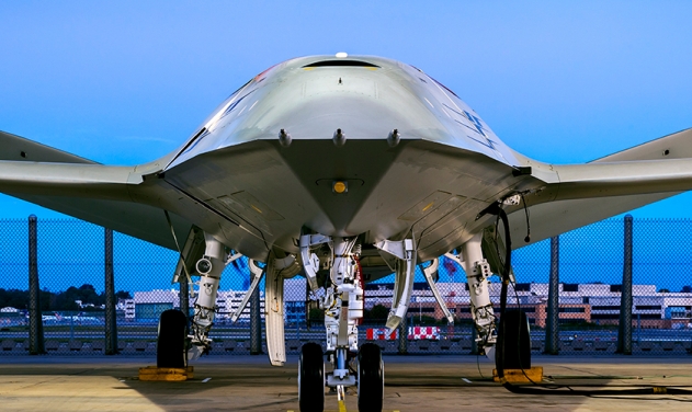 U.S. Navy’s MQ-25 Unmanned Prototype on Aircraft Carrier Ahead of At-Sea Tests