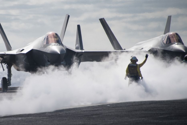 U.S. F-35C Crashes While Landing on Supercarrier in South China Sea