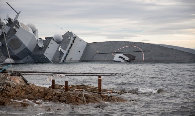 Norwegian Frigate Sinks After Collision with Maltese Tanker