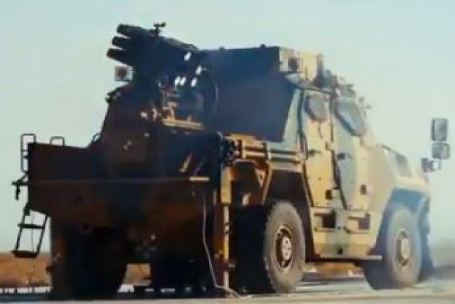 Turkey Tests Armored Vehicle Integrated with New Multiple Launch Rocket System