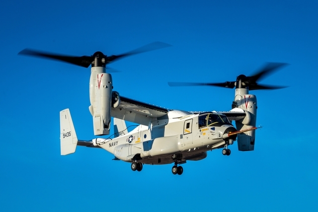 Bell-Boeing’s Navy-specific CMV-22B Osprey Marks First Flight