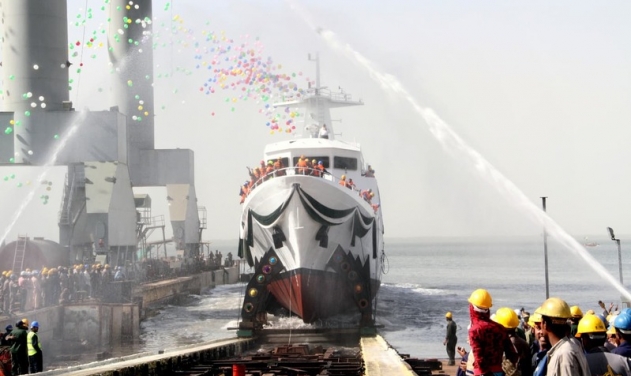 Pakistan Navy Launches 600 Tonnes Maritime Patrol Vessel