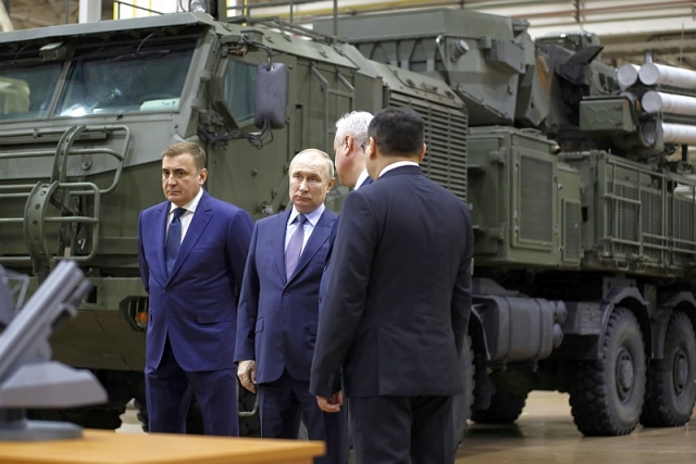 Putin Visits Arms Factory Amid Fears that Ukraine War Depleting Russian Weapons Stockpile