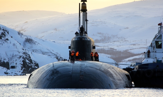 Russian Nuclear-powered Sub Takes Part in Naval Parade for the First Time