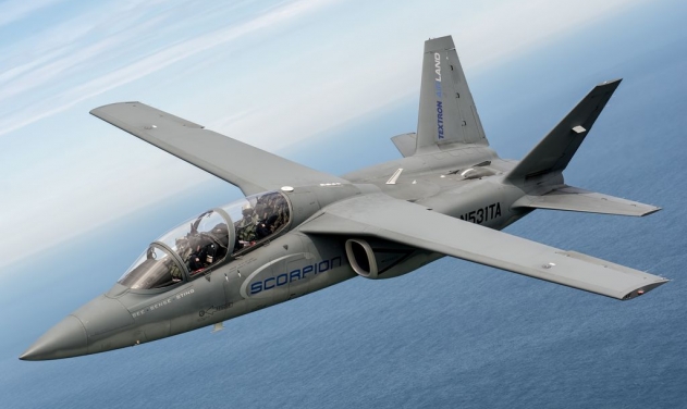 Textron's Scorpion Jet Equipped With Three Missile Types Completes First Weapons Exercise