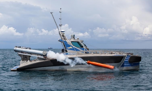 Elbit Systems Launches Torpedo From Seagull Unmanned Surface Vessel System