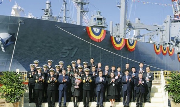 S Korea Launches First Combat Support Ship With Improved Load Capability 