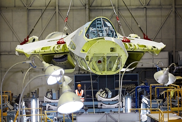 Russian Su-57 Jet Shown in Serial Production Mode