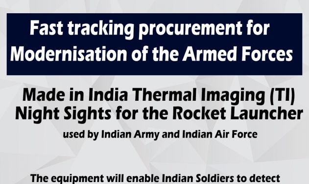 Indian DAC Clears Procurement Of Thermal Imaging Systems, Other Weapons For US$1 Billion