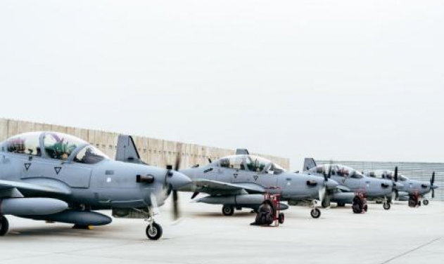 Afghan Air Force Receives Four A-29 Super Tucano Aircraft