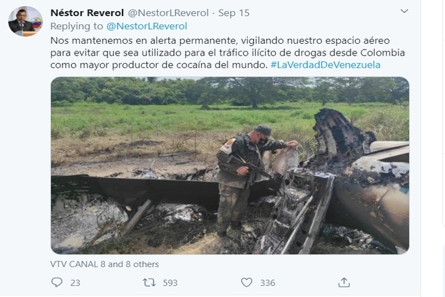 Venezuela Shoots Down Drug-carrying US-registered Aircraft 