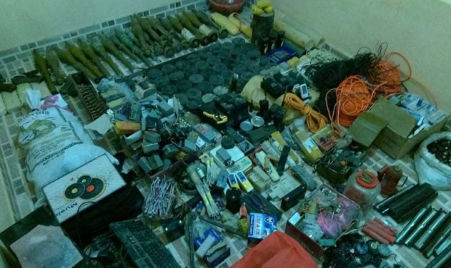Pakistani Paramilitary Soldiers Seize Huge Cache Of Weapons In Orangi Town