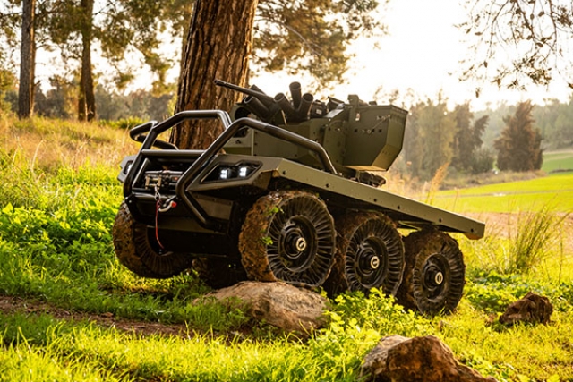 Elbit Systems, Roboteam Unveil New Multi-payload 6X6 Unmanned Ground Vehicle