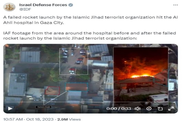 JDAM Bomb, not Hamas Rocket, Caused Gaza Hospital Blast that Killed ...